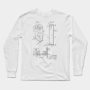 Yoga Exercising Apparatus Vintage Patent Hand Drawing Long Sleeve T-Shirt